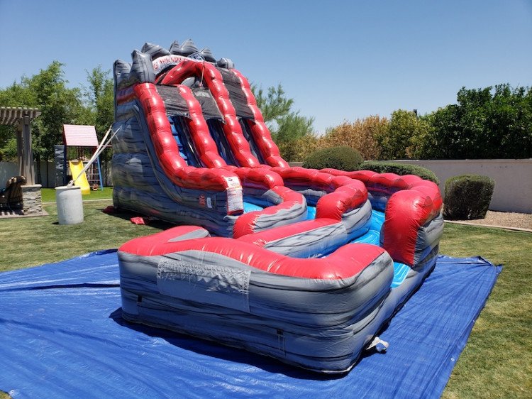 20ft Roaring Thunder Curve Dual Lane Water Slide