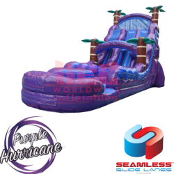 24ft Purple Hurricane Double Lane Dry Slide