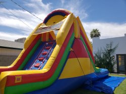 14ft Backyard Blue and Yellow Water Slide