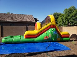 10ft Toddler Green and Yellow Water Slide with Pool