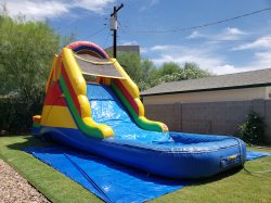 14ft Backyard Blue and Yellow Water Slide