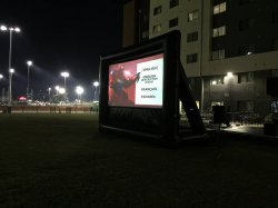 Inflatable Movie Screen - 16ft x 9ft Includes Attendant