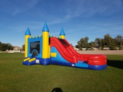 Castle Bounce Water Combo with Side Slide - Wet