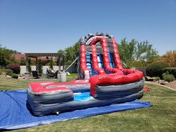 20ft Roaring Thunder Curve Dual Lane Water Slide