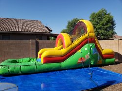 10ft Toddler Green and Yellow Water Slide with Pool