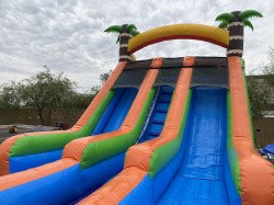 15ft Tropical Splash Double Lane Water Slide