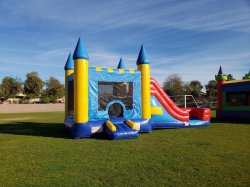 Castle Bounce Water Combo with Side Slide - Wet