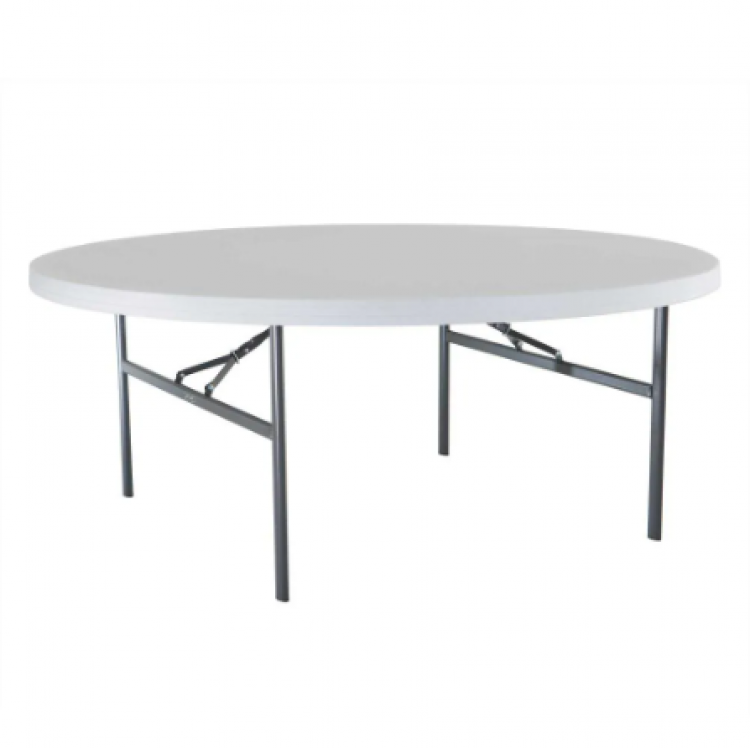 60 Round White Resin Table