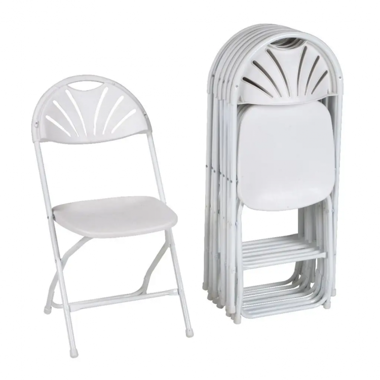 Chair - White Plastic Folding