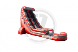 22ft Hot Magma Single Lane Water Slide Pool