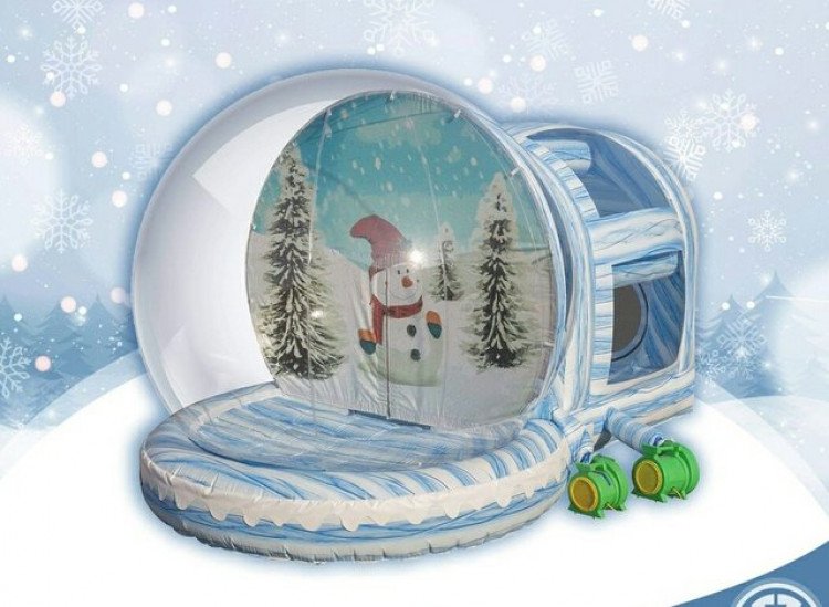 Inflatable Human Snow Globe without snowfall