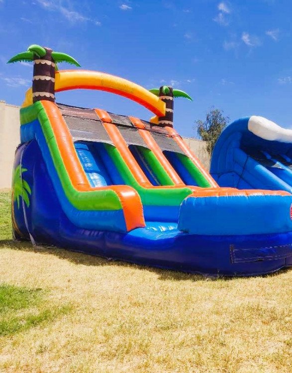 15ft Tropical Splash Double Lane Water Slide