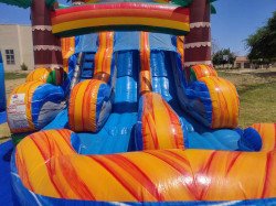 15ft Tiki Plunge Double Lane Water Slide