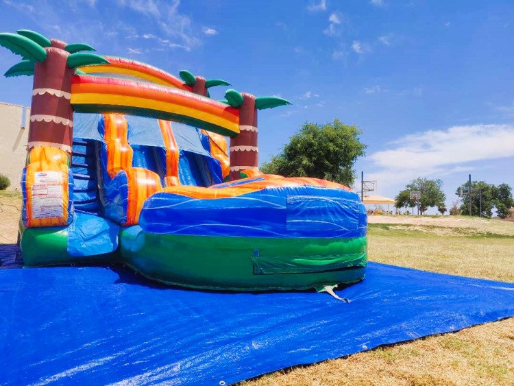 15ft Tiki Plunge Double Lane Water Slide