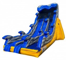 17ft Flaming Wave Dual Lane Dry Slide