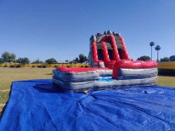 20ft Roaring Thunder Curve Dual Lane Water Slide