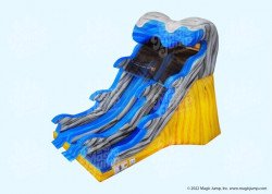 17ft Flaming Wave Dual Lane Dry Slide