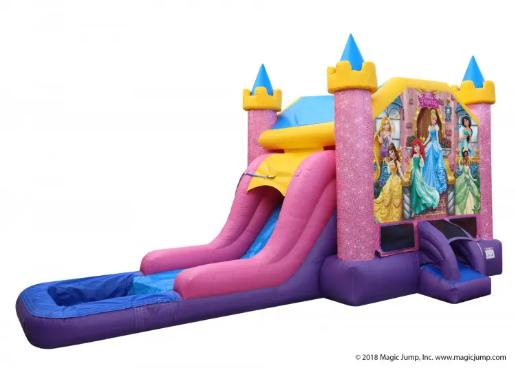 Disney Princess Water Bounce Combo - Slide Pool