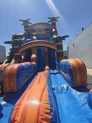 24ft Tiki Plunge Dual Lane Water Slide