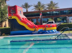 18ft Pirate Ship Water Slide - with pool