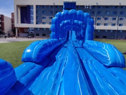 40ft Blue Mammoth Dual Lane Water Slide