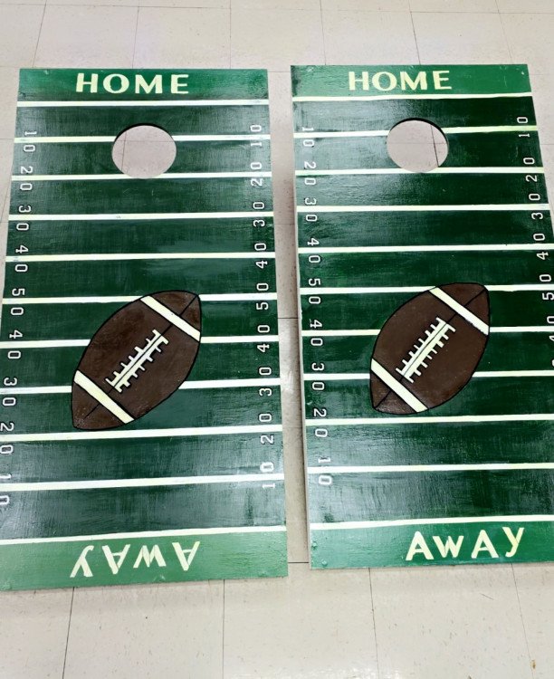 Football Themed Cornhole (2 Boards)