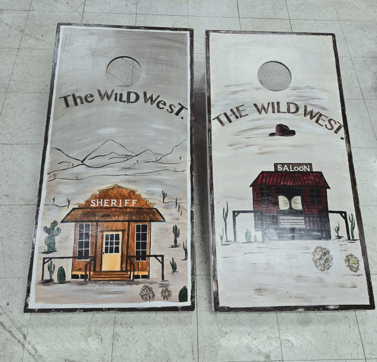 Wild West Themed  Cornhole (2 Boards)