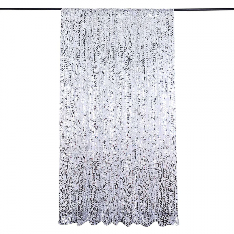 PIPE AND DRAPE 8’ X 8’  - Silver Big Payette sequin