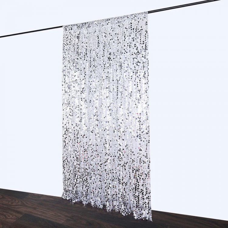 PIPE AND DRAPE 10’ X 10’  - Silver Big Payette sequin