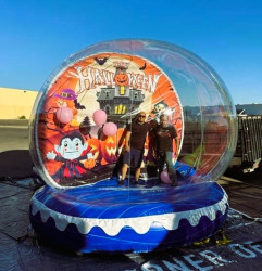 Inflatable Human Snow Globe with blowing snow