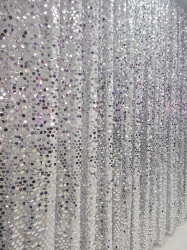 PIPE AND DRAPE 10’ X 10’  - Silver Big Payette sequin