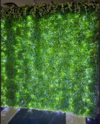 8’ x 8’ Artificial Baby Green Boxwood Garden Wall Backdrop S