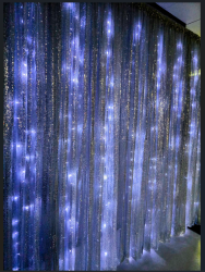 PIPE AND DRAPE 8’ X 8’ - Silver Sequin