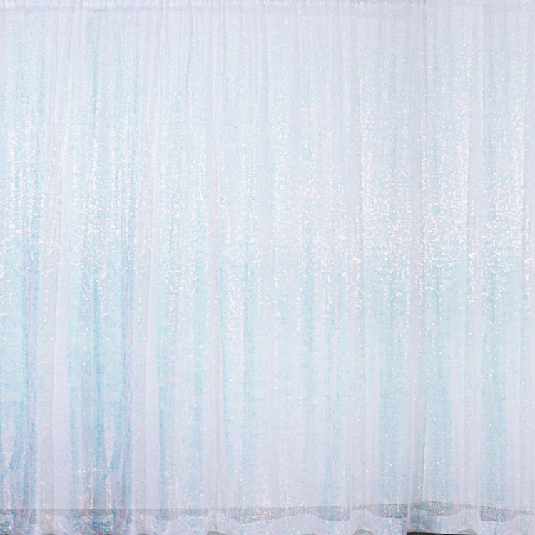 PIPE AND DRAPE 8’ X 8’  -Iridescent Blue Sequin