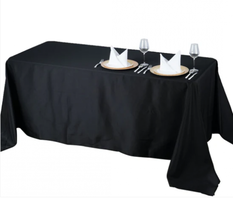 6' Floor Length Linen - BLACK