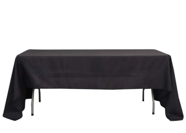 6' Lap Length Linen - BLACK