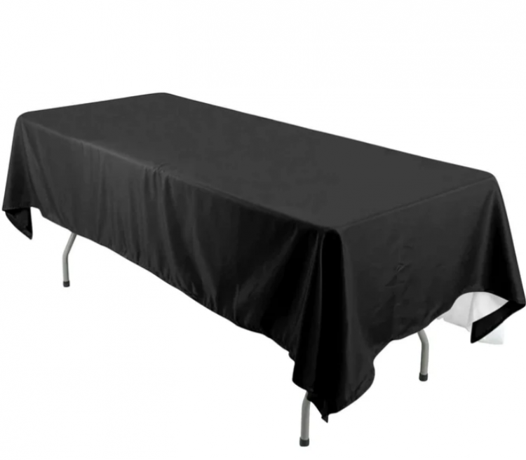 8' Lap Length Linen - BLACK