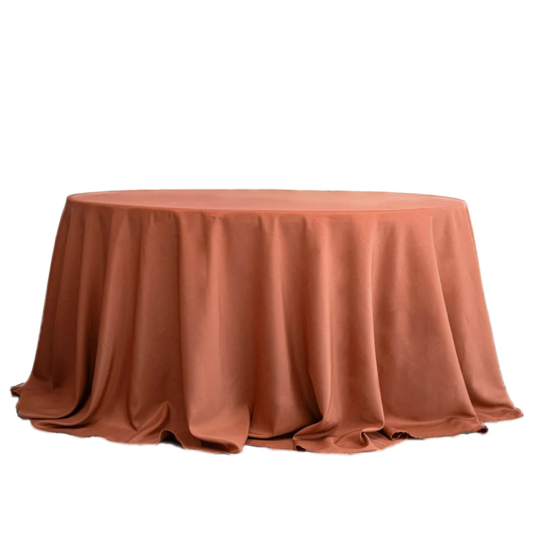 Terracotta/Rust Polyester Linen 132