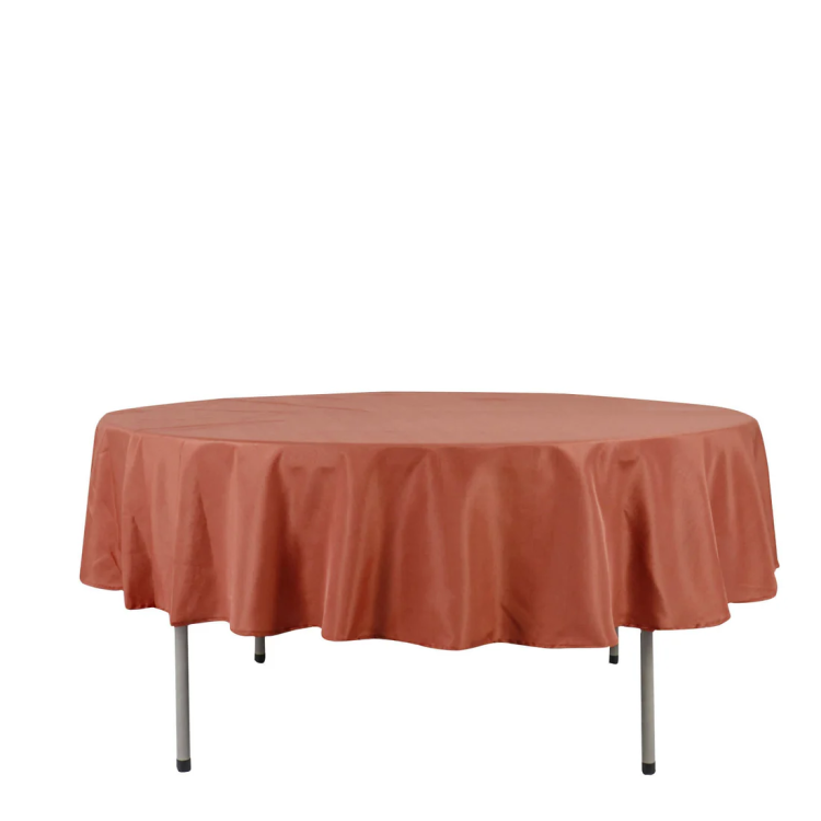 Terracotta/Rust Polyester Linen 90